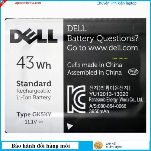 Hình ảnh thực tế thứ   2 của   Pin Dell 7558 Zin