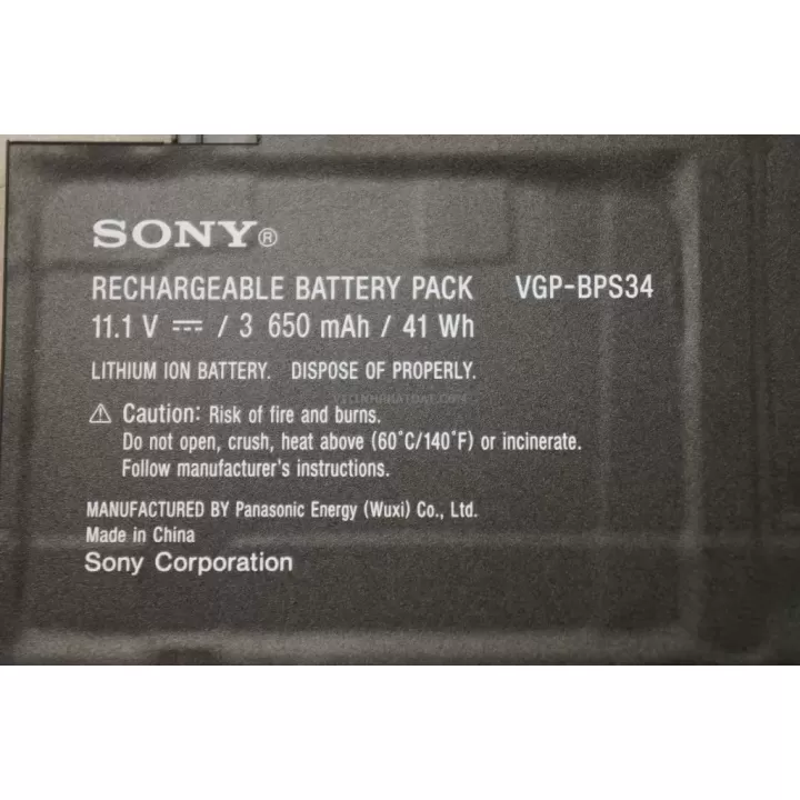  ảnh phóng to thứ   1 của   Pin Sony VGP-BPS34 Zin