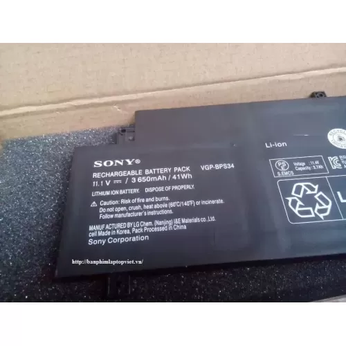 Hình ảnh thực tế thứ   2 của   Pin Sony VGP-BPS34 Zin