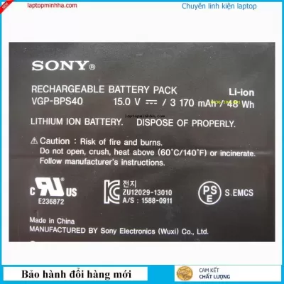 ảnh đại diện của  Pin laptop Sony VGP-BPS40