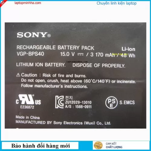 Hình ảnh thực tế thứ   1 của   Pin Sony Flip SVF14N Zin