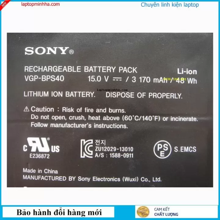  ảnh phóng to thứ   2 của   Pin Sony BPS40 Zin