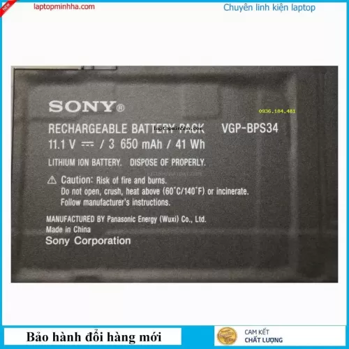 Hình ảnh thực tế thứ   3 của   Pin Sony VGP-BPS34 Zin