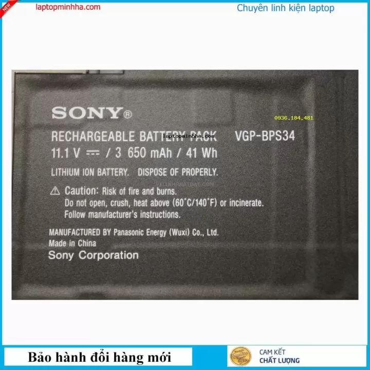  ảnh phóng to thứ   1 của   Pin Sony SVF14AC1QL Zin