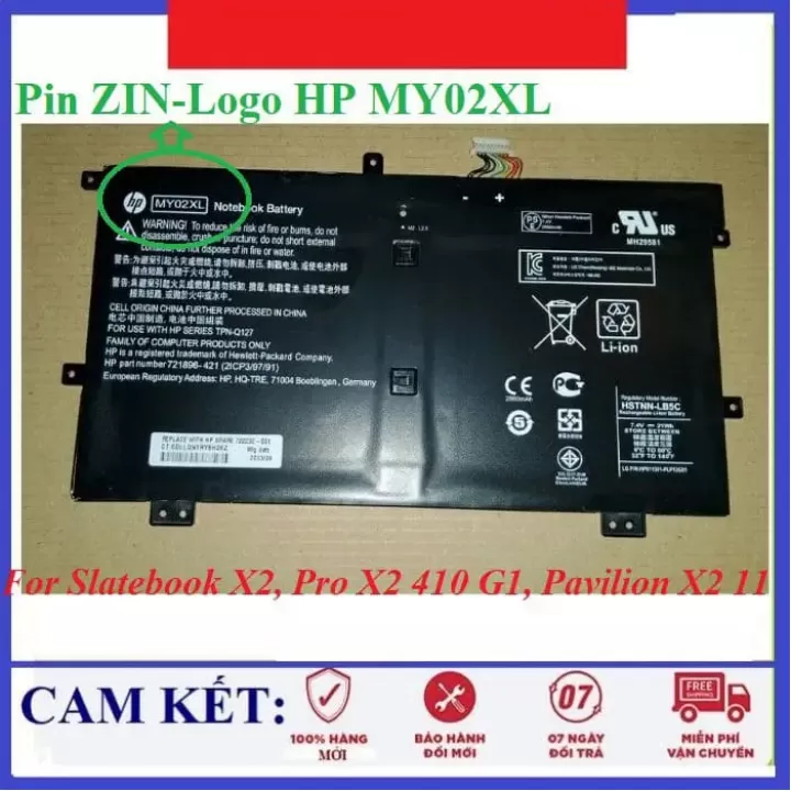  ảnh phóng to thứ   2 của   Pin HP Slatebook X2 10-H010NR