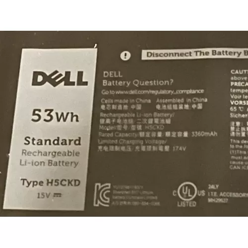 Hình ảnh thực tế thứ   2 của   Pin Dell 5501