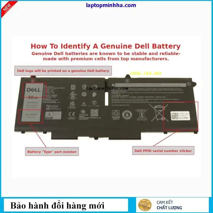  ảnh phóng to thứ   3 của   Pin Dell P134G002