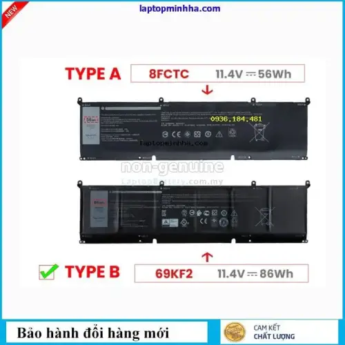 ảnh đại diện của Pin laptop Dell DVG8M