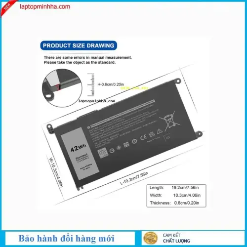 ảnh đại diện của Pin laptop DellInspiron 5480 mã pin YRDD6