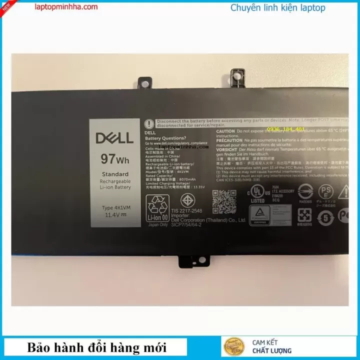  ảnh phóng to thứ   5 của   Pin Dell 4K1VM