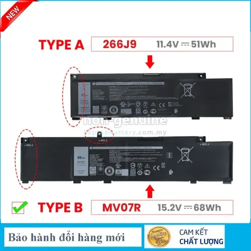 ảnh đại diện của  Pin laptop Dell MVO7R