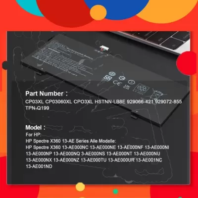 ảnh đại diện của  Pin laptop HP Spectre X360 13-AE531TU