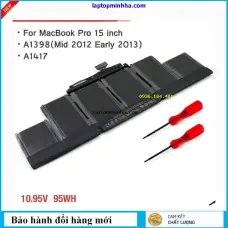 Ảnh sản phẩm Pin Macbook Pro Core I7 2.3GHZ 15.5 inch Retina A1398 EMC 2512, Pin Macbook Pro Core I7 2.3GHZ 15.5 ..