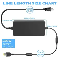 Ảnh sản phẩm Sạc laptop Lenovo 20v 11.5A chân usb vuông, Sạc Lenovo 20v 11.5A chân usb vuông