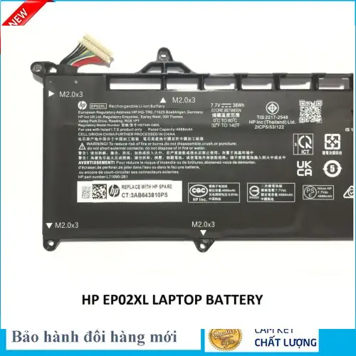 ảnh đại diện của Pin laptop hp EP02XL