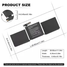 Ảnh sản phẩm Pin Macbook Pro Core I5 2.3 13 inch A1708 Mid-2017, Pin Macbook Pro Core I5 2.3 13 inch A1708 Mid-2017