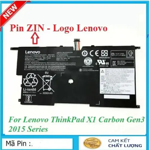 Hình ảnh thực tế thứ 4 của  Pin Lenovo X1 CARBON 2015