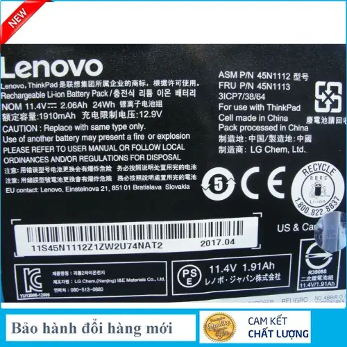 Hình ảnh thực tế thứ 1 của  Pin Lenovo 45N1111