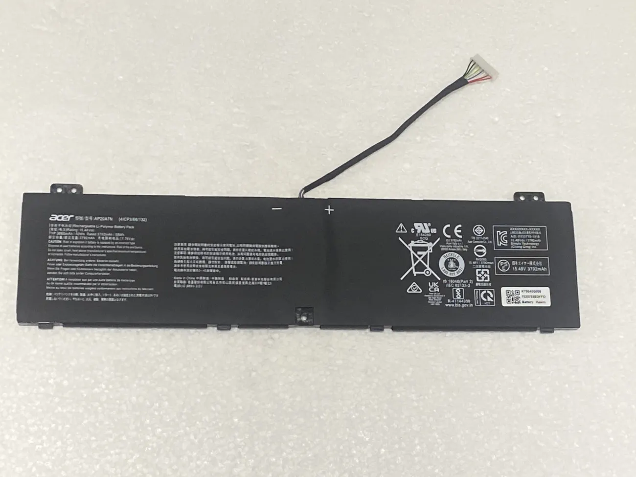 PIN ACER TRITON 300 SE PT315-51S AP20A7N (ZIN) - 4 CELL - Acer Predator Triton 300 SE PT314-51, PT314-51s, PT314-51s-76QN, PT314-51s-552L, AP20A7N mặt trước