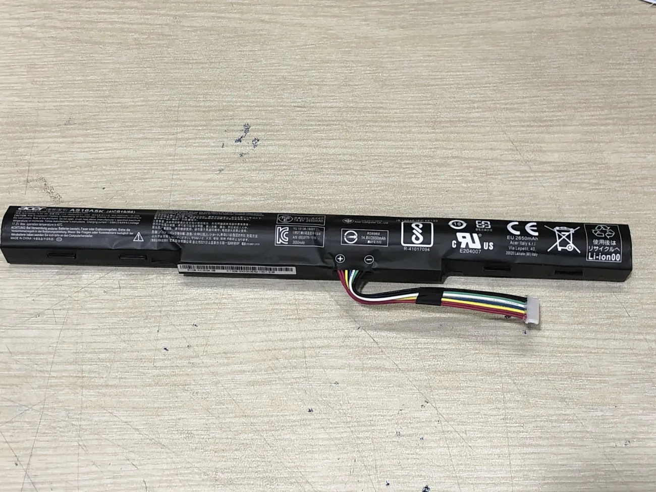 Pin Acer E5-473Z4CE AS16A5K mặt trước