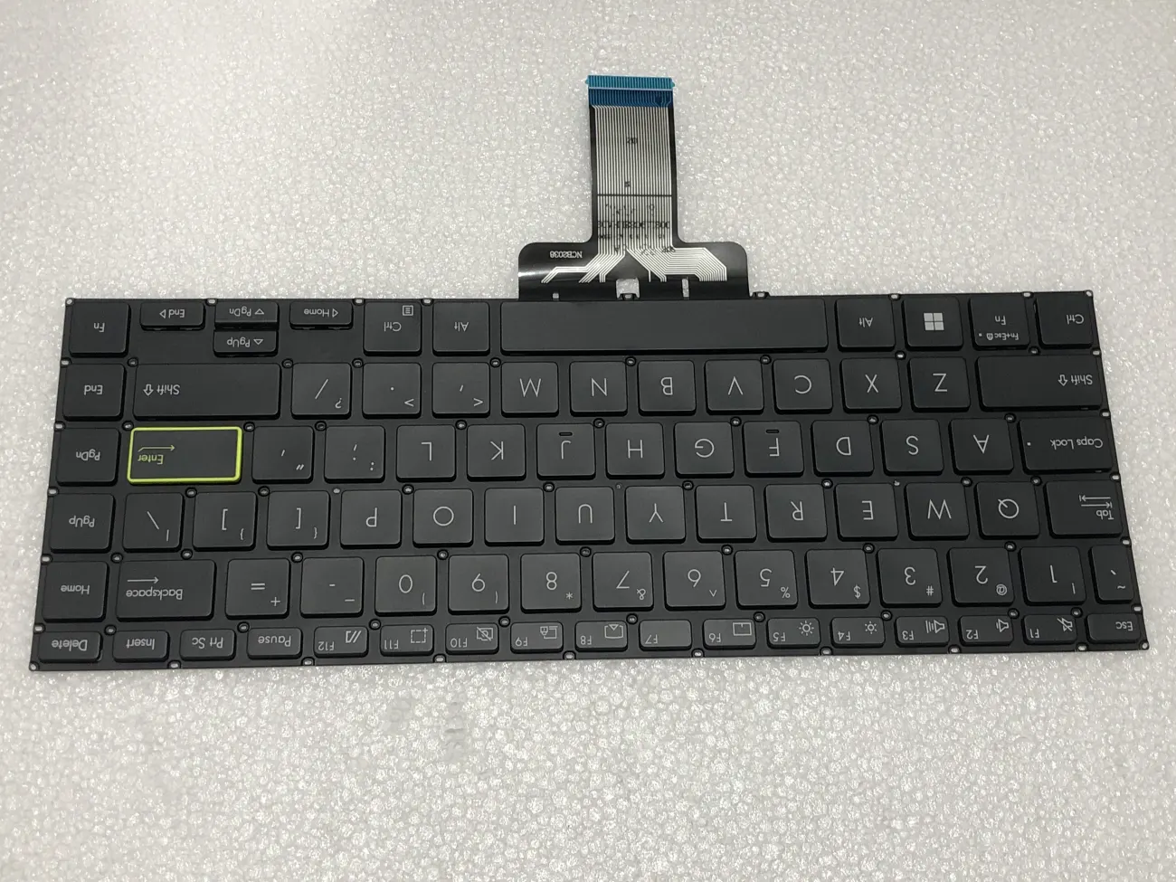 Bàn phím ASUS FLIP 14 TM420 ĐEN (ENTER VIỀN VÀNG, ) *KO NÚT NGUỒN* =>Asus Flip 14 TM420 TM420UA TM420IA mặt trước