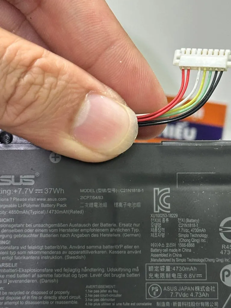 PIN ASUS X412 X409  C21N1818-1 (ZIN) - 2 CELL mặt sau