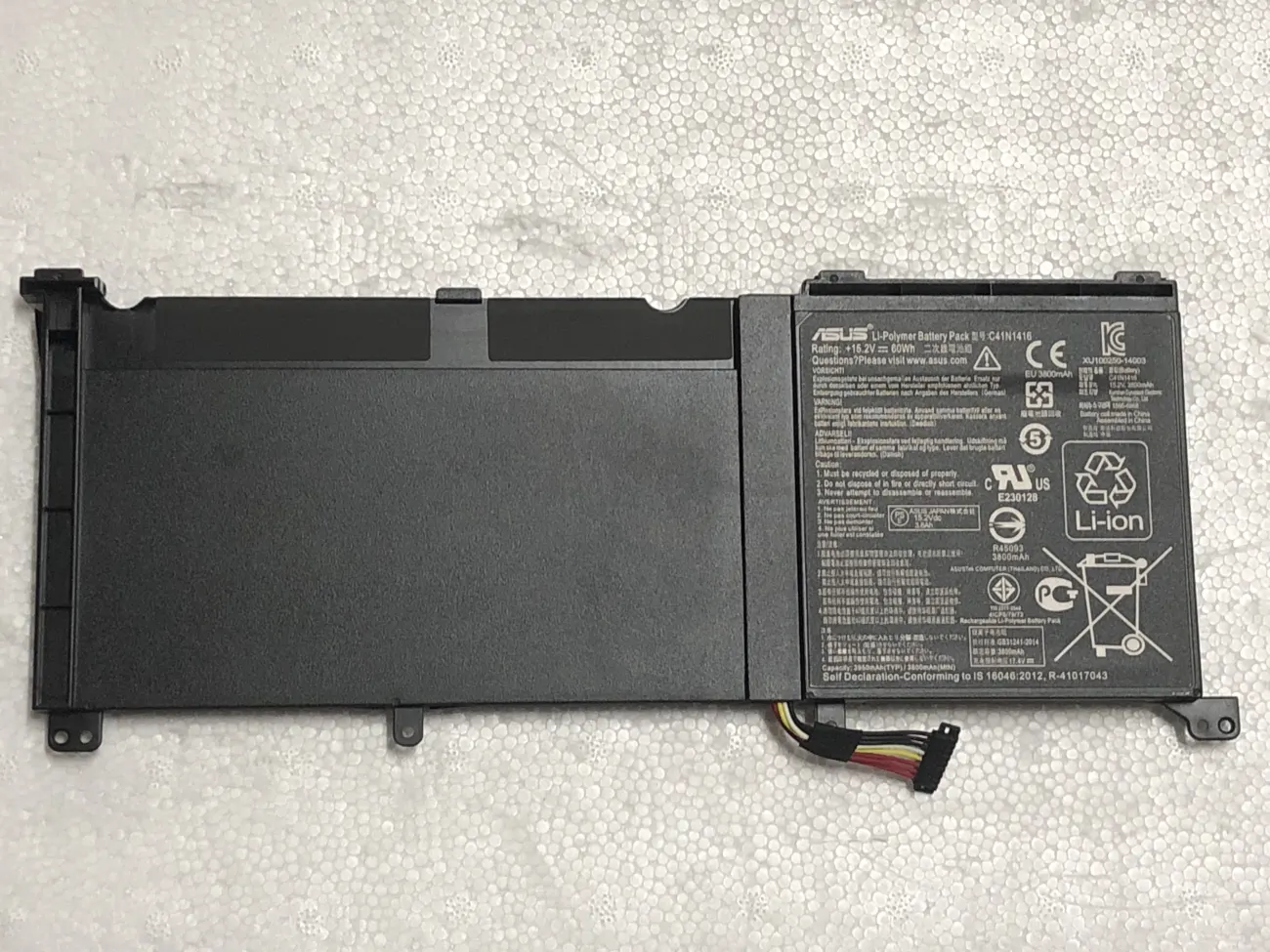 PIN ASUS C41N1416 G501 60W ZIN mặt trước