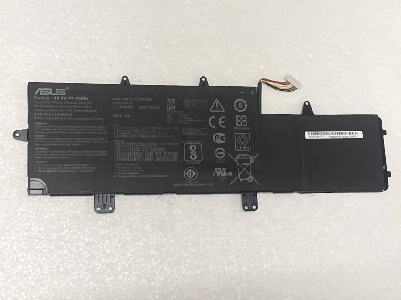 PIN ASUS UX450 C41N1804 (ZIN) - 3 CELL - Asus Zenbook Pro 14 UX480 UX480F UX480FD, UX450 UX450F UX450FD, C41N1804 mặt trước