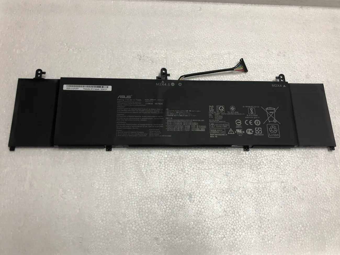 PIN ASUS UX533 C41N1814 (ZIN) - 4 CELL - Asus ZenBook 15 RX533 UX533 UX533FD UX533FN, C41N1814 mặt trước