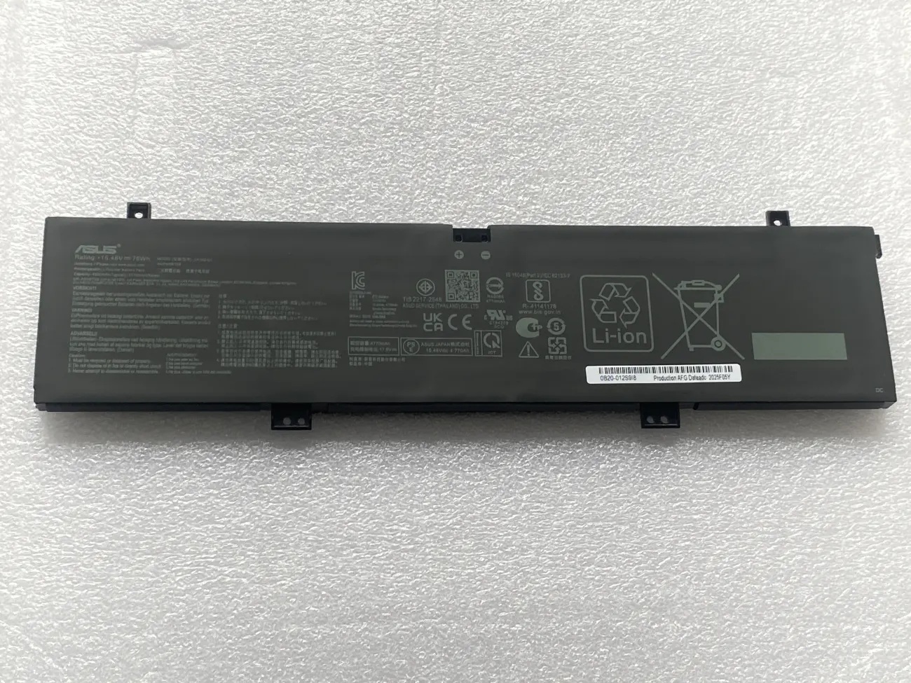 PIN ASUS F15 FX517 C41N2101 (TYPE A) (ZIN) - 4 CELL - Asus ROG Zephyrus G14 GA402 GA402R GA402N, Asus TUF Dash F15 FX517 FX517ZC FX517ZE, Asus Zenbook Pro 14 UM6702 UX8402 15X K6501 M6501, C41N2101 mặt trước