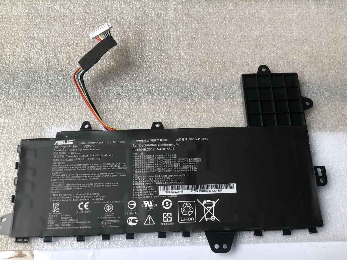 PIN ASUS E402 B21N1505 TYPE B CÓ 7 PÁT ỐC (ZIN) - 2 CELL - EeeBook E402 E402M E402MA, B21N1505 mặt trước