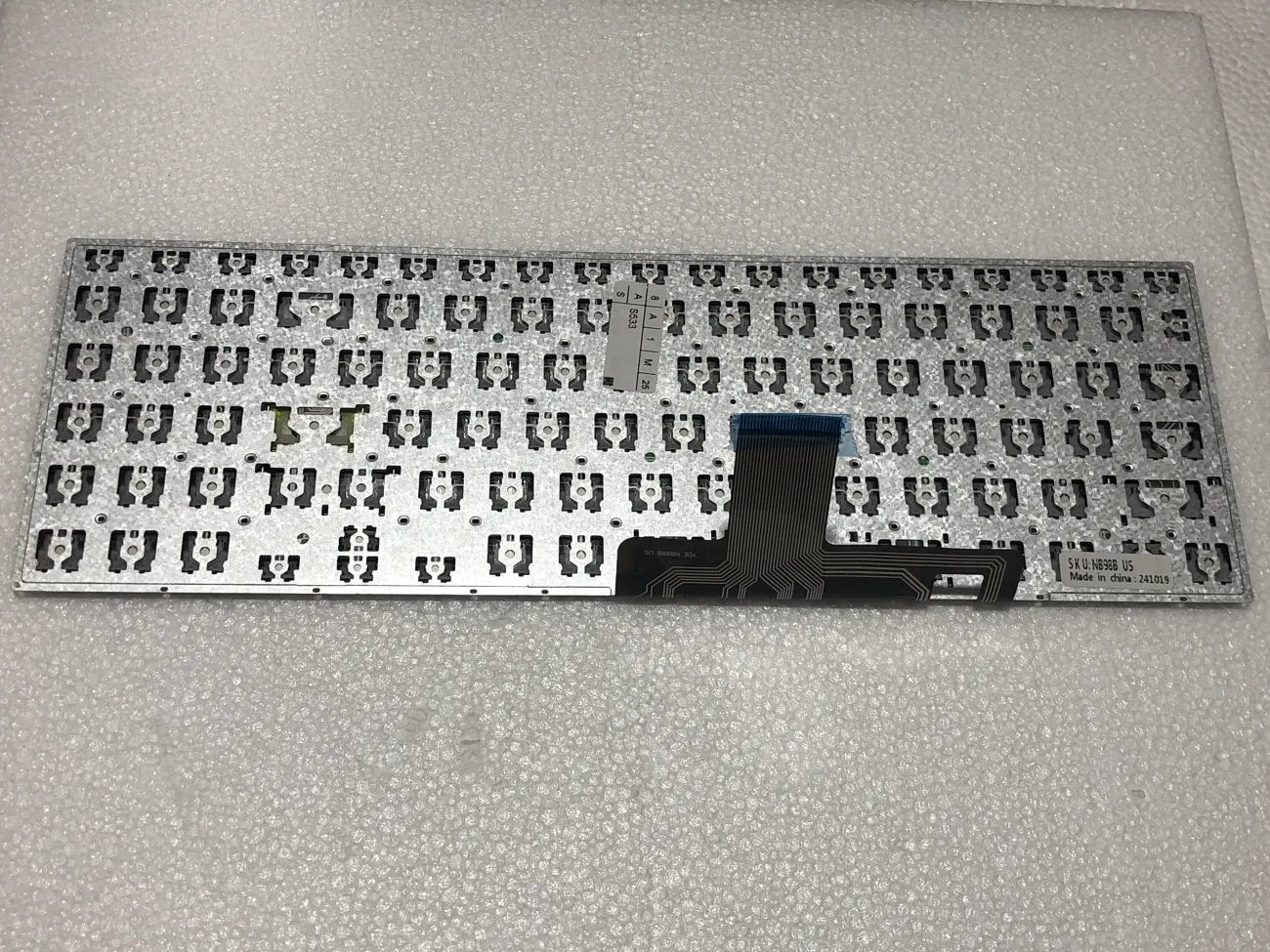 Bàn phím ASUS S533 X521 ĐEN (BH 6TH) - Asus Vivobook S533 S533E S533EA S533F S533FA, Vivobook X521 X521FA X521FL X521EA X521EQ X521UA X521IA X521JQ E510 E510M E510MA L510 L510M L510MA mặt sau