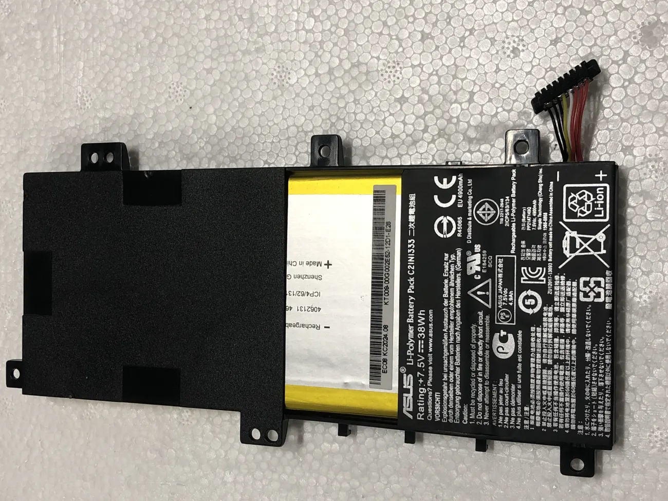 Pin Asus C21N1333/TP550LA ZIN mặt trước