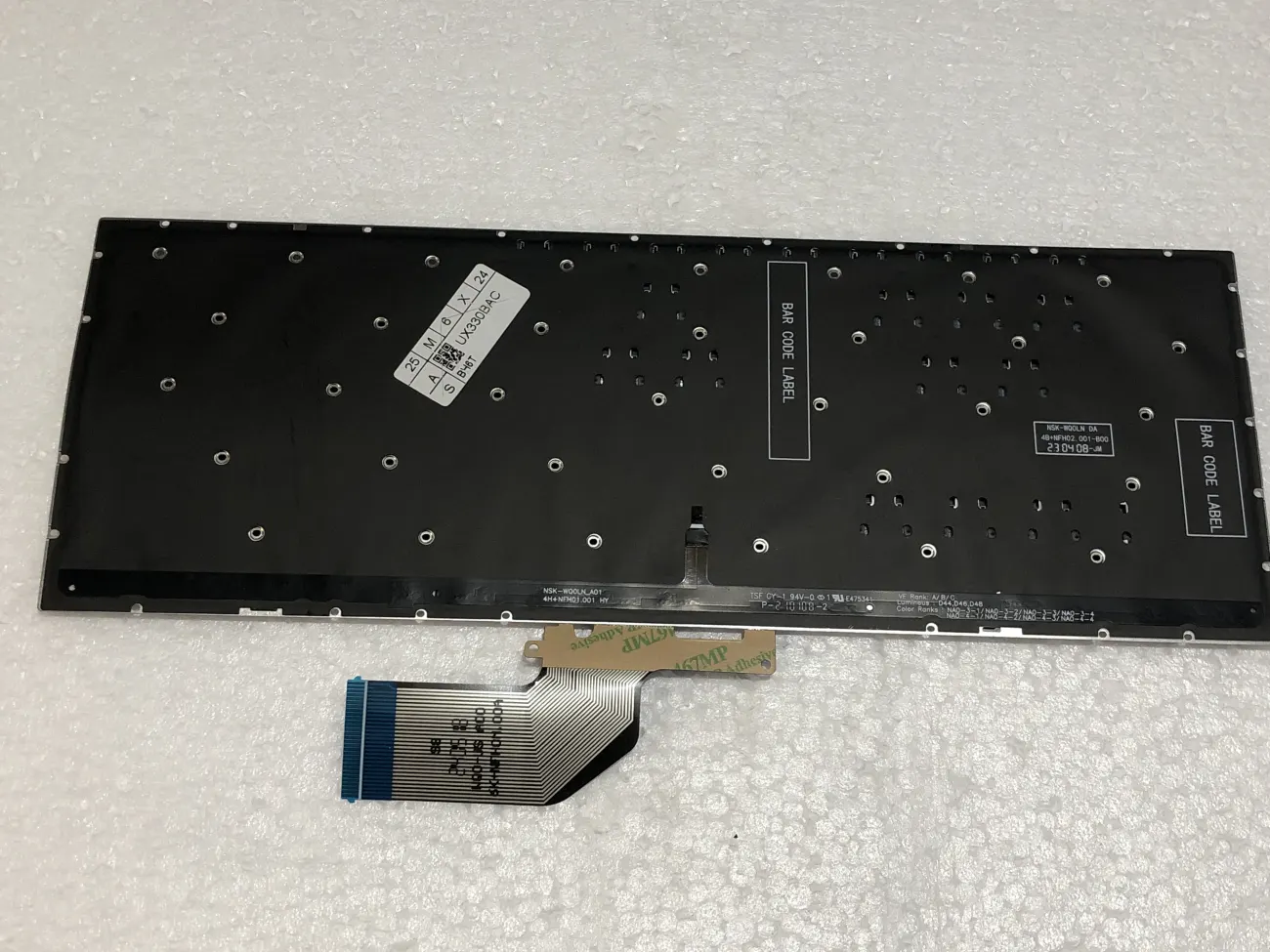 Bàn phím ASUS UX330UA BẠC CÓ ĐÈN X330FA X330FL X330FN S13 S330 Silver Keyboard US Backlight mặt sau