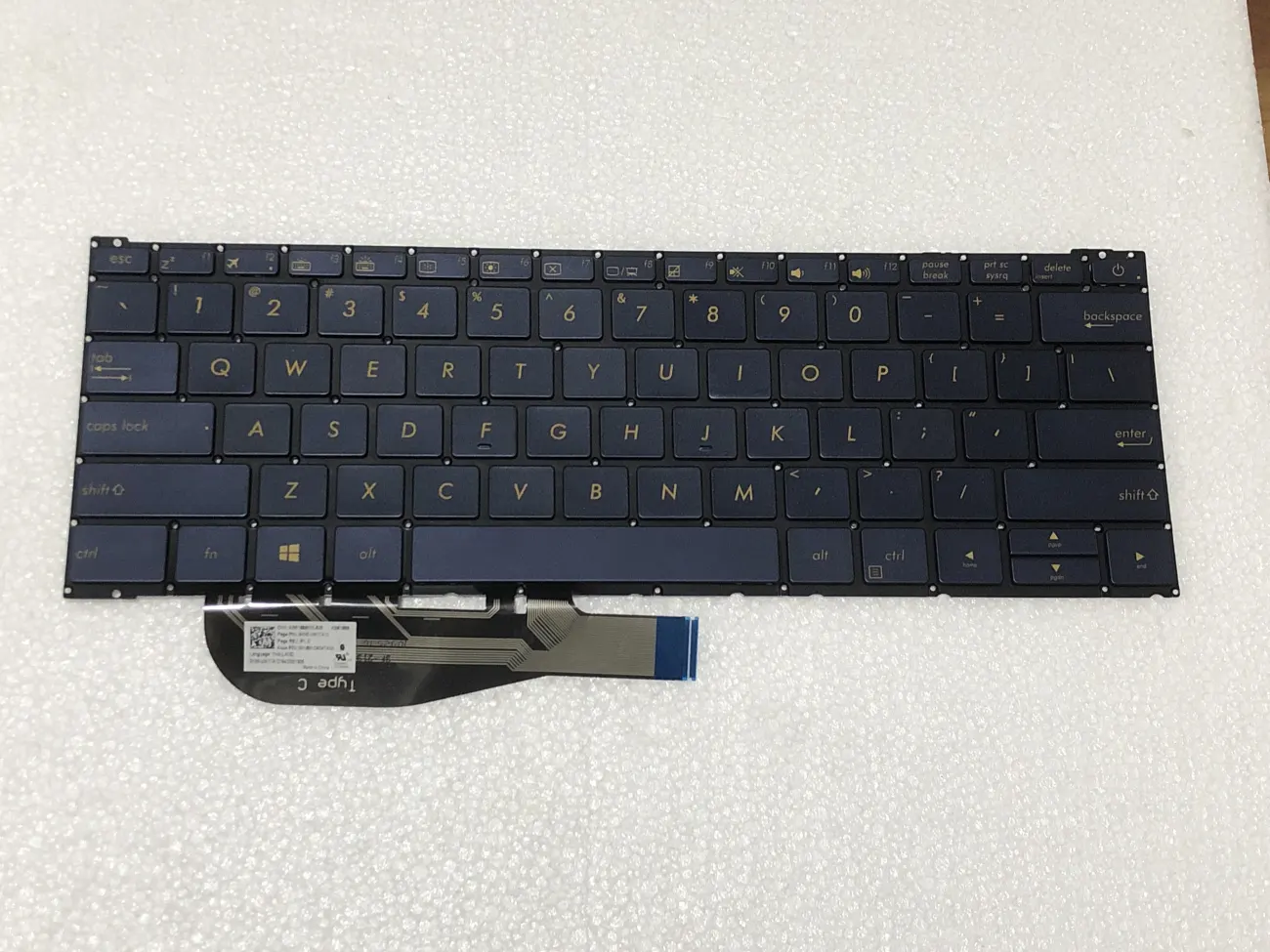 Bàn phím ASUS UX390 ĐEN (LED, BH 6TH) - Asus Zenbook UX390 UX390U UX390UA mặt trước