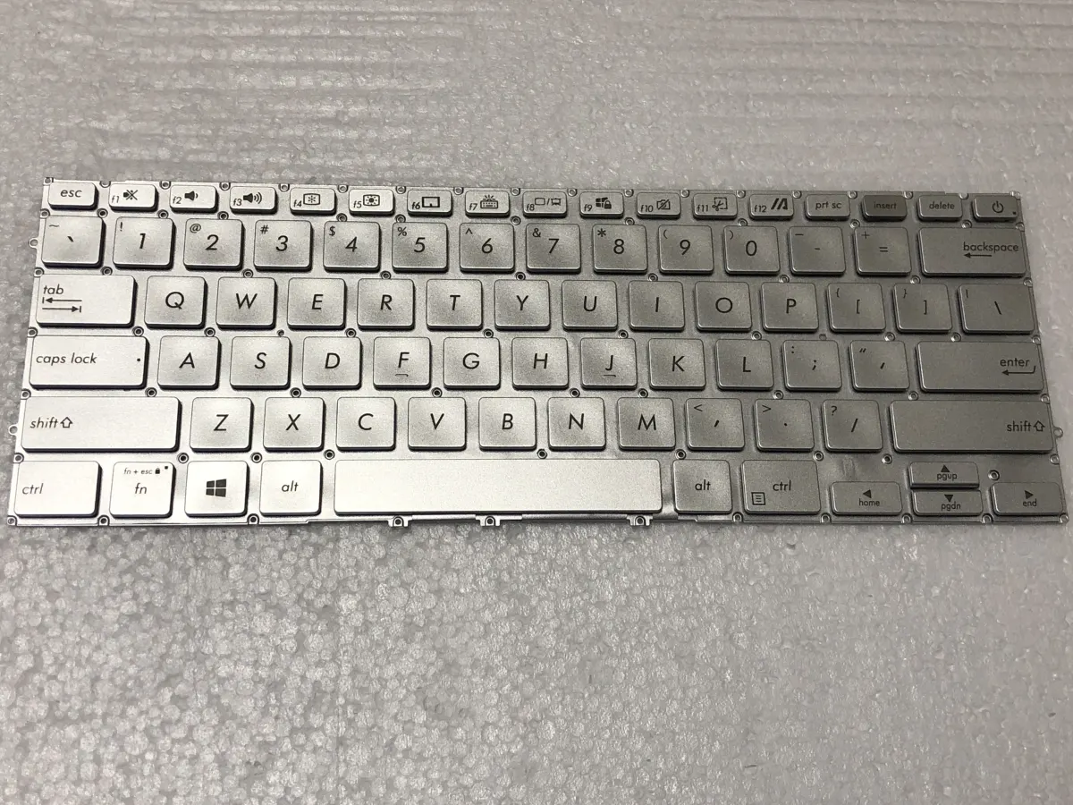 Bàn phím ASUS UX431 S431 BẠC (CÓ ĐÈN) =>Asus ZenBook 14 UX431 UX431FL UX431FLC UX431FA UX431FN UX431DA, VivoBook S14 S431F S431FA S431FL mặt trước