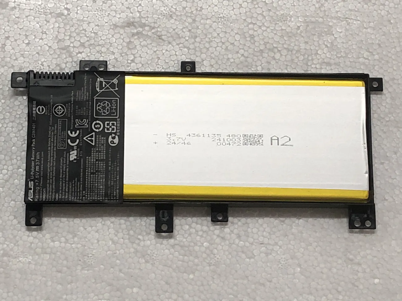 Pin Asus C21N1401/X455 ZIN mặt trước
