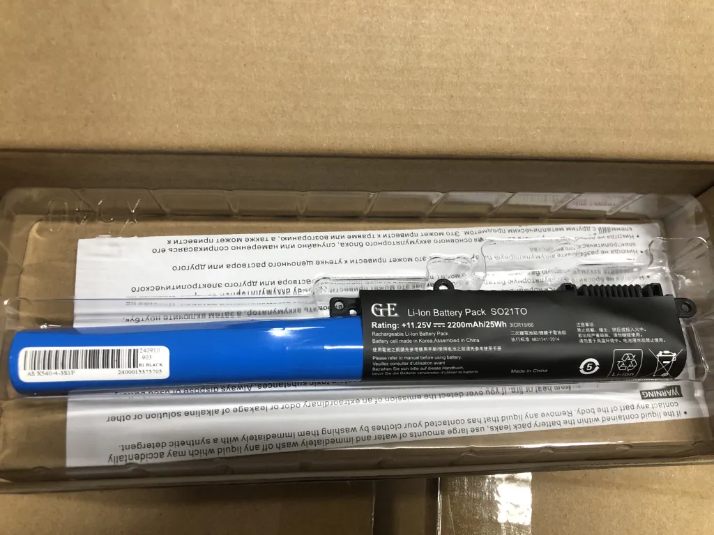 Pin ASUS X540O3CE mặt sau