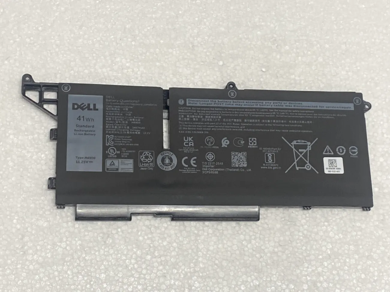 PIN DELL LATITUDE 7330 293F1 41WH (ZIN) - 3 CELL *KO KÉN WH* - Dell Latitude 7330 7430 7530, Latitude 5330 5430 (Gen 12), 293F1 M69D0 mặt trước