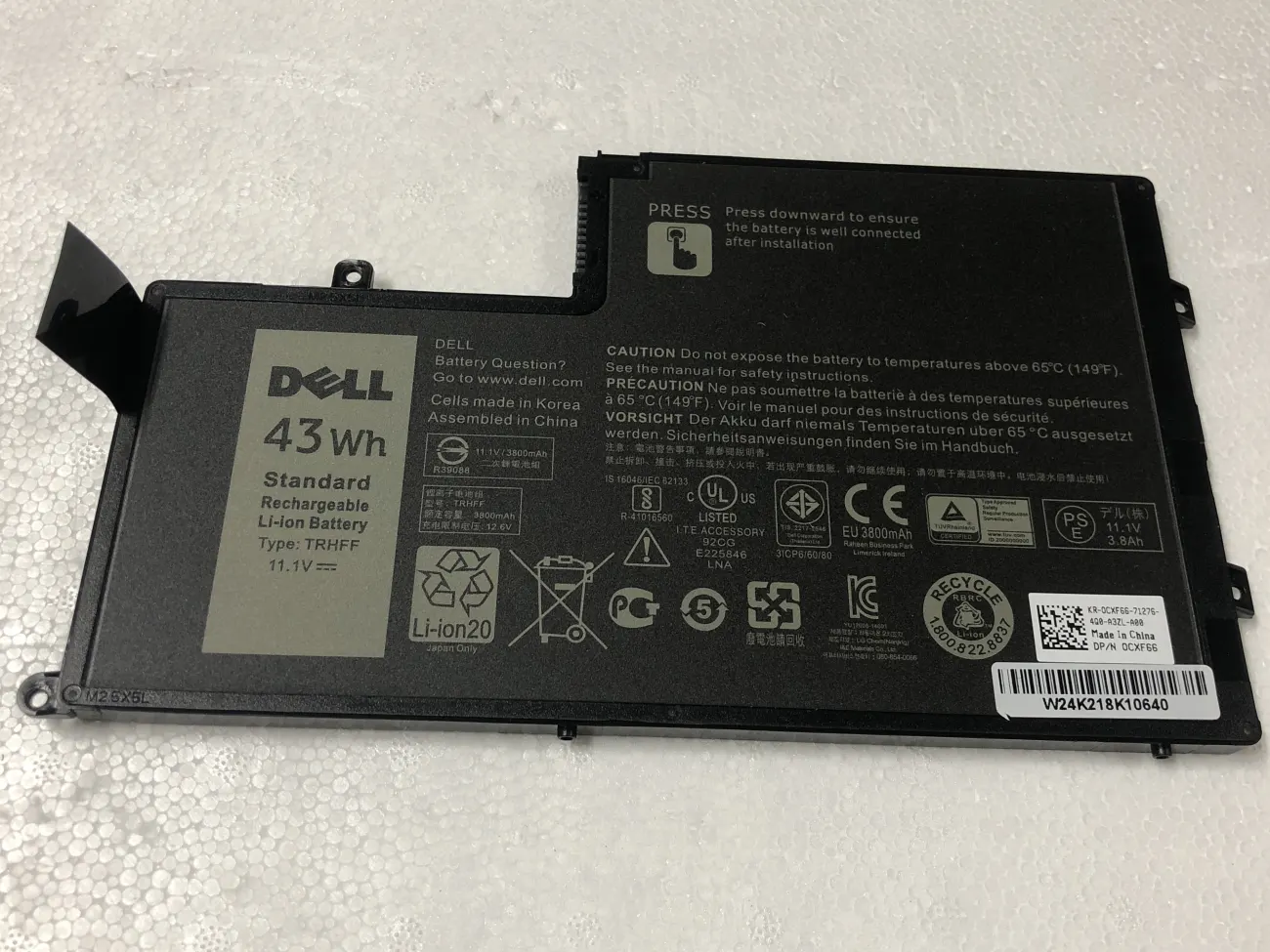 Pin DELL 3450 3550 TRHFF mặt trước