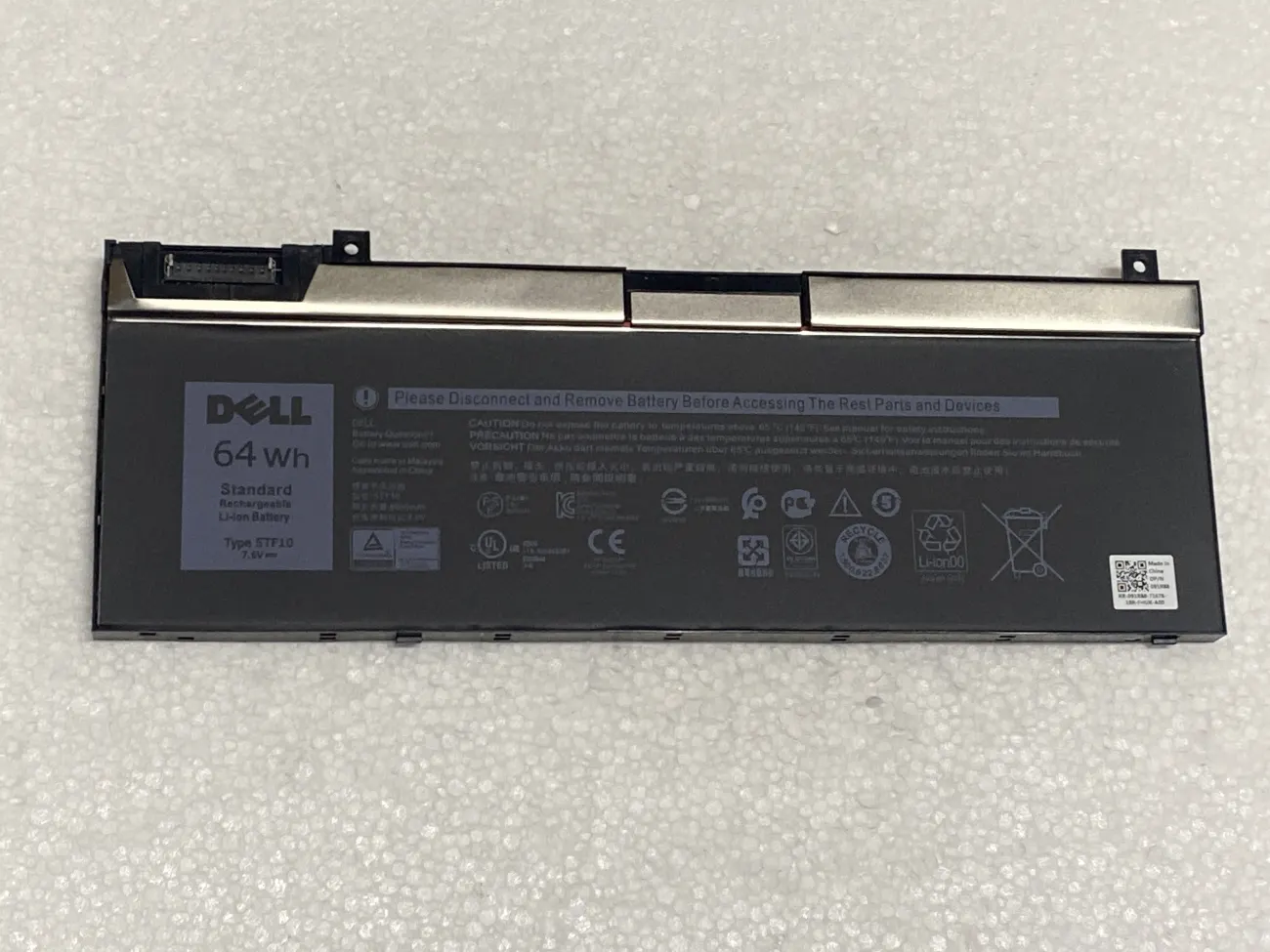 PIN DELL 7730 5TF10 64WH (ZIN) - 6 CELL *KO KÉN WH* - Dell Precision 7530 7540 7730 7740, 5TF10 mặt trước