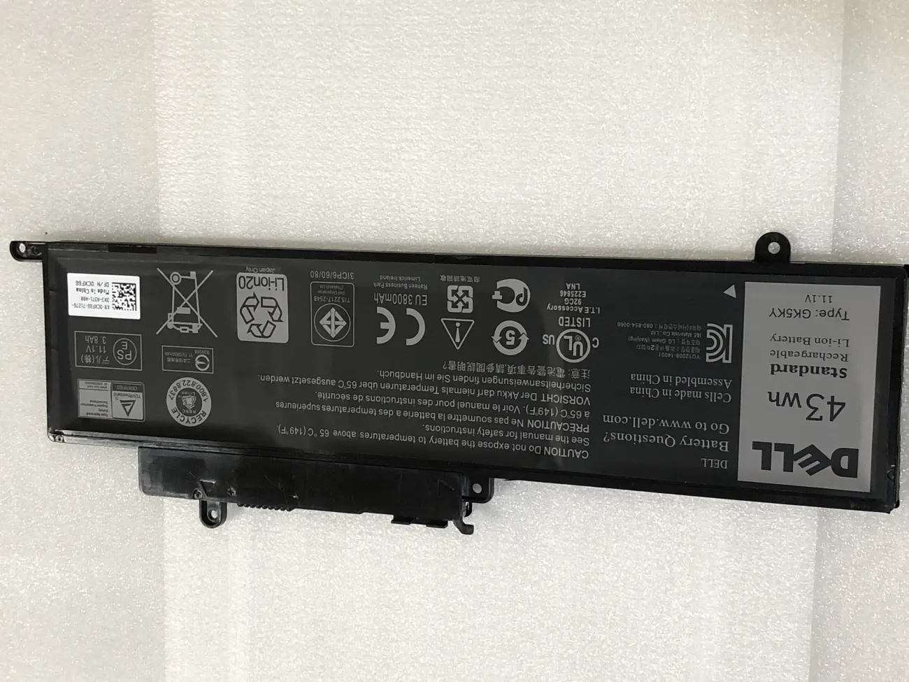 pin dell Inspiron 13 7347 GK5KY Zin mặt trước