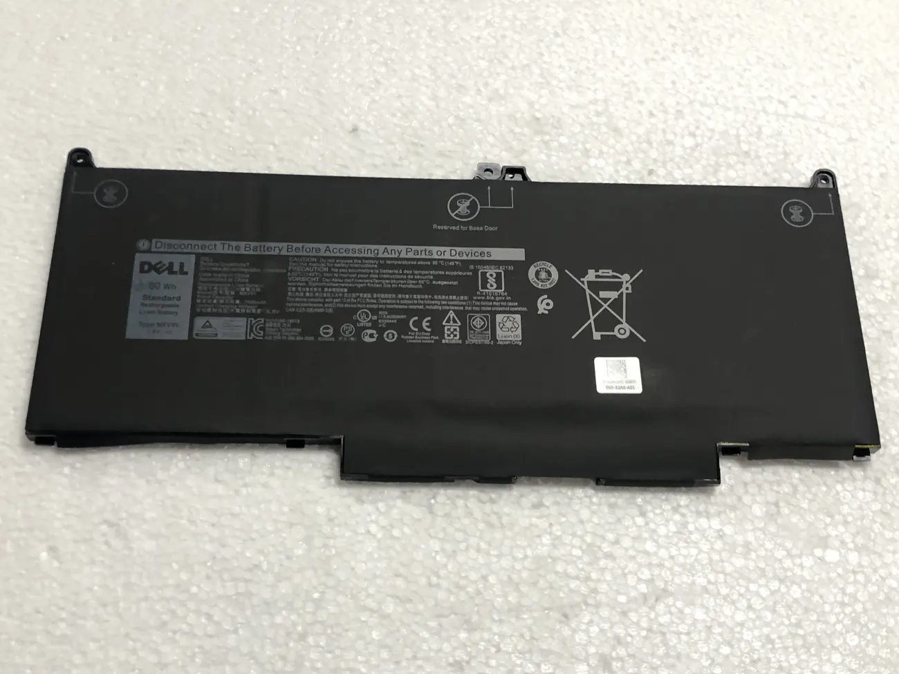 Pin DELL LATITUDE 7400 MXV9V (ZIN) - 4 CELL 5300 7300 mặt trước