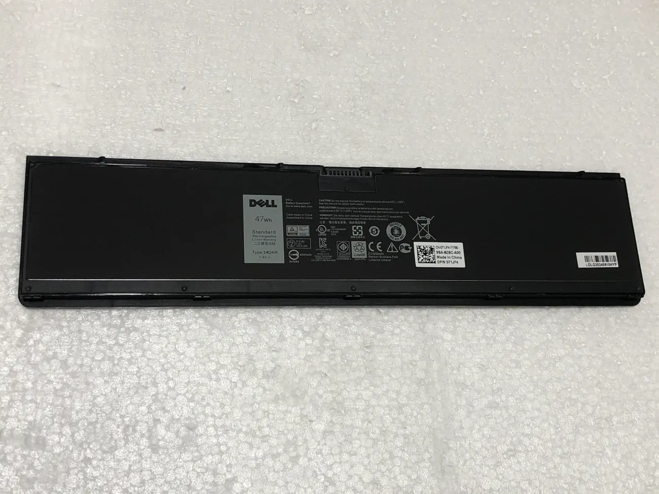Pin Dell 7440 34GKR 47wh mặt trước