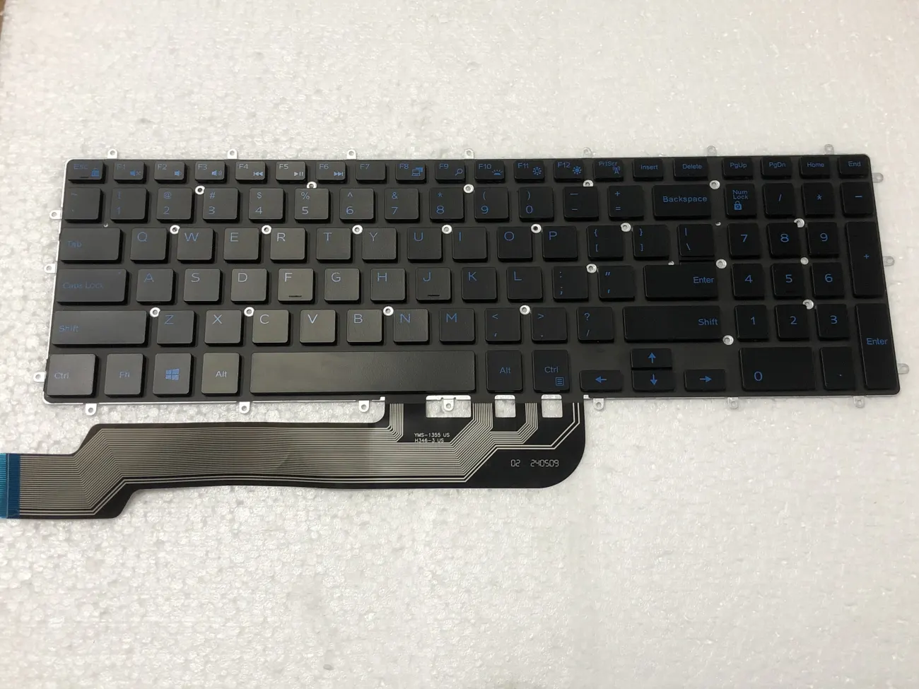 Bàn phím DELL 7566 (LED XANH) =>Inspiron 15 3580 3581 3582 3583 3593 3595 5565 5567 5570 5575 5767 5775 7566 7567 7577, Vostro 15 3584 3590 5568, Gaming G3 3579, G3 3590, G3 3779, G5 5587, G5 5590, G7 7588 mặt trước