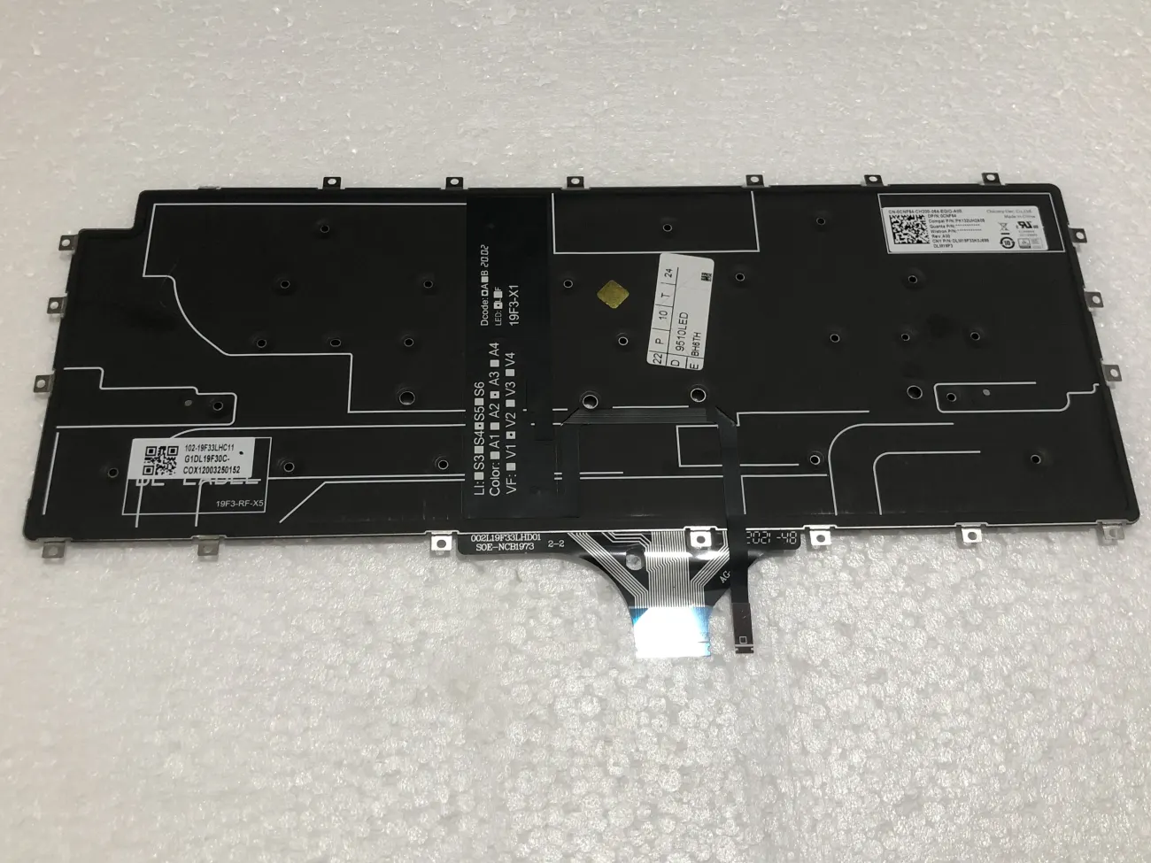 Bàn phím DELL Latitude 9510 9520 CÓ ĐÈN  Backlit US Keyboard 01JHJY 1JHJY BLACK mặt sau
