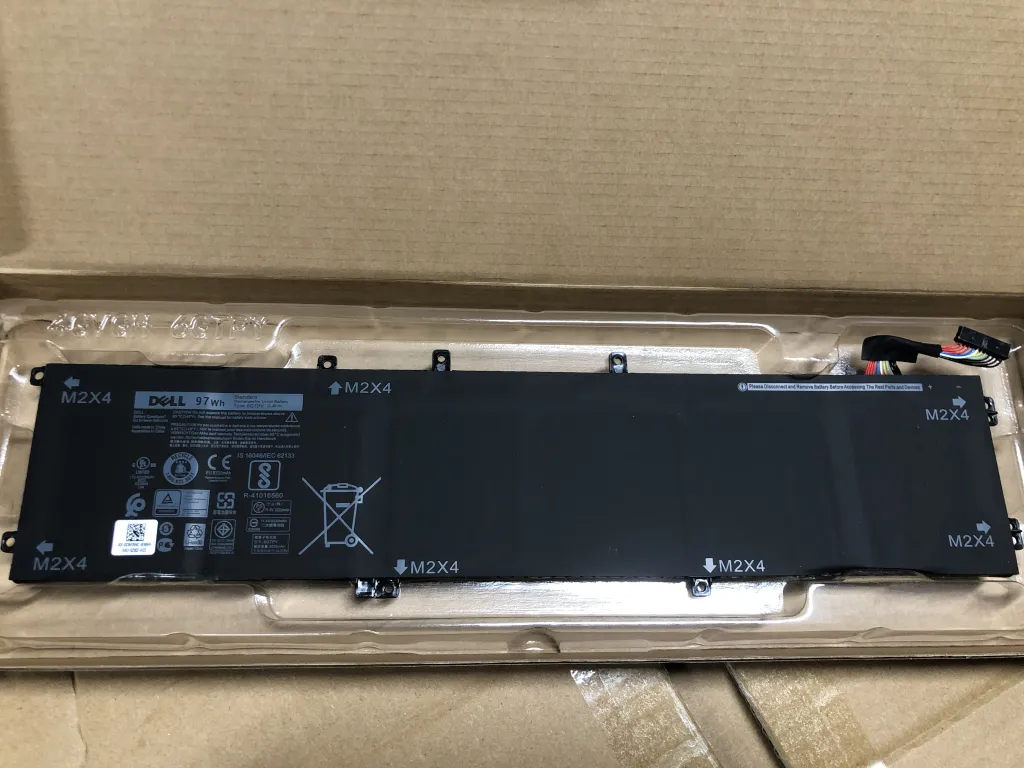 Pin Dell 9550 6GTPY ZIN 97WH mặt trước