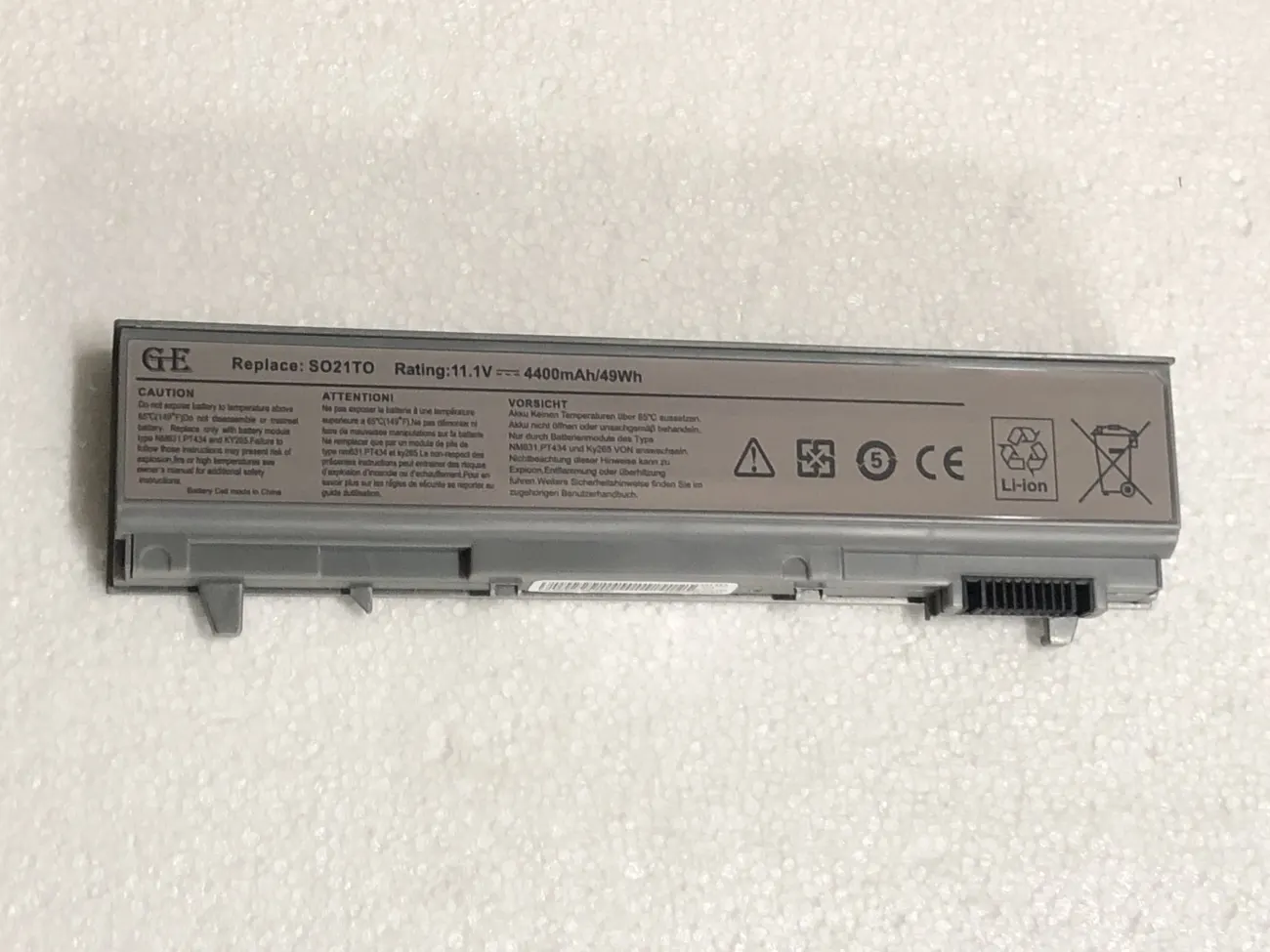 Pin Dell E6400 OEM mặt trước