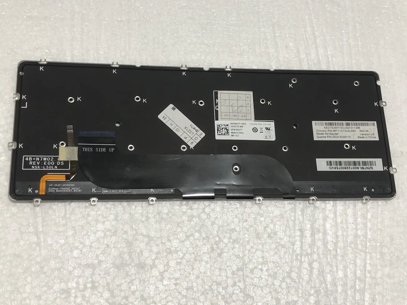 Bàn phím DELL XPS 12 13 L221X L321X (CÓ ĐÈN) - Ultrabook XPS 12 L221X XPS 13 13Z L321X L322X 9333 9Q23 9Q33 mặt sau