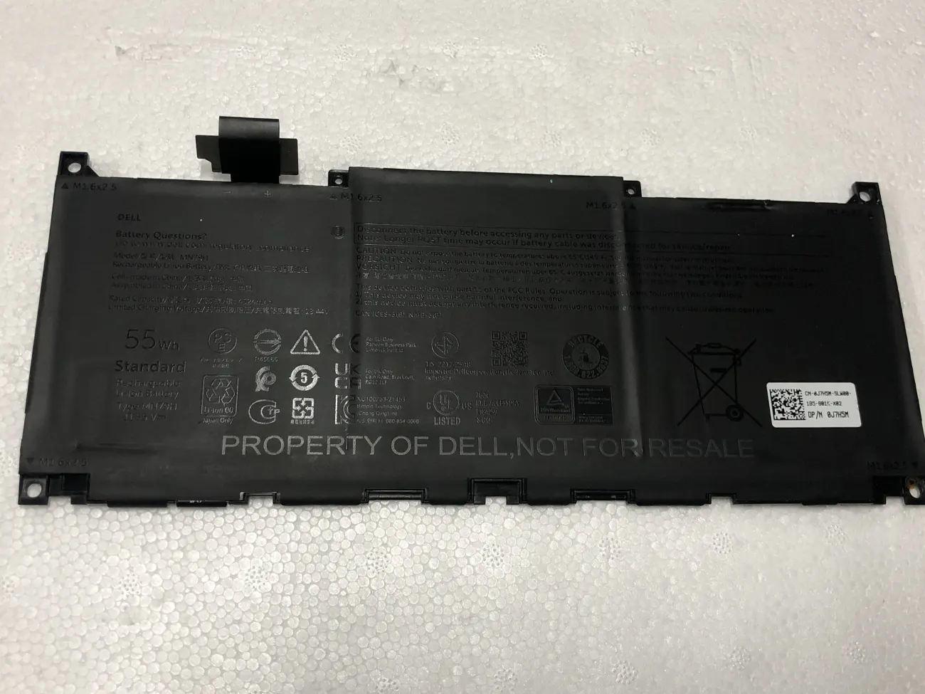 PIN DELL XPS 13 PLUS 9320 55WH MN79H (ZIN) - 3 CELL - Dell XPS 13 Plus 9320, MN79H 0J7H5M J7H5M mặt trước